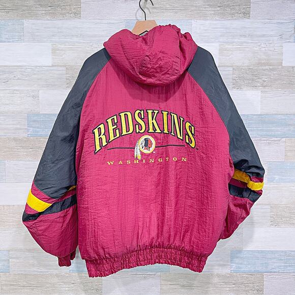 Washington Redskins Vintage Nylon Puffer Jacket Embroidered Logo 7 Mens Large - Picture 6 of 11